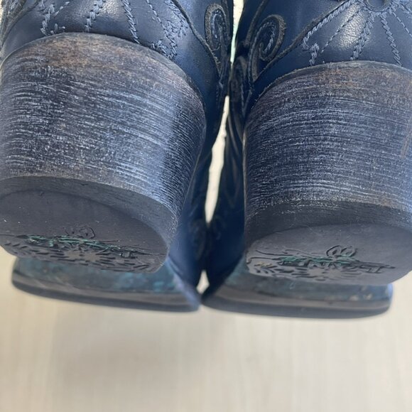 Lane Robin Snip Toe Booties Blue 7.5 - Picture 12 of 14